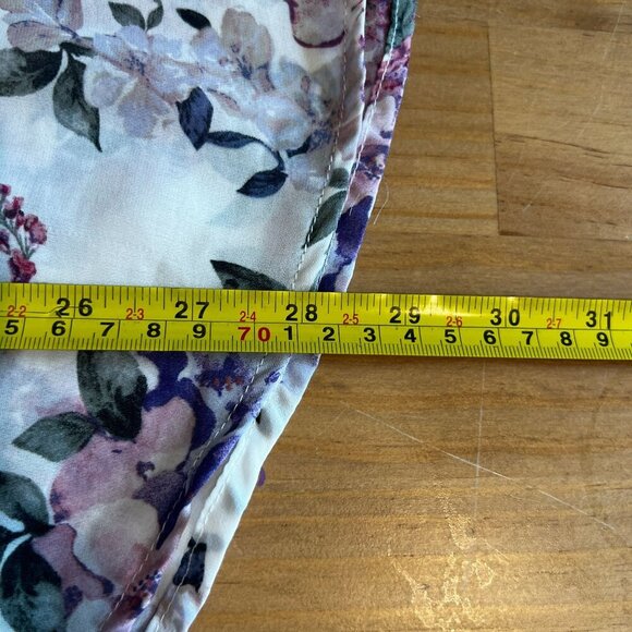 Cynthia Rowley Sleeveless Womens Floral Chiffon Blouse XTRA-LARGE XL White Pink - Picture 9 of 9